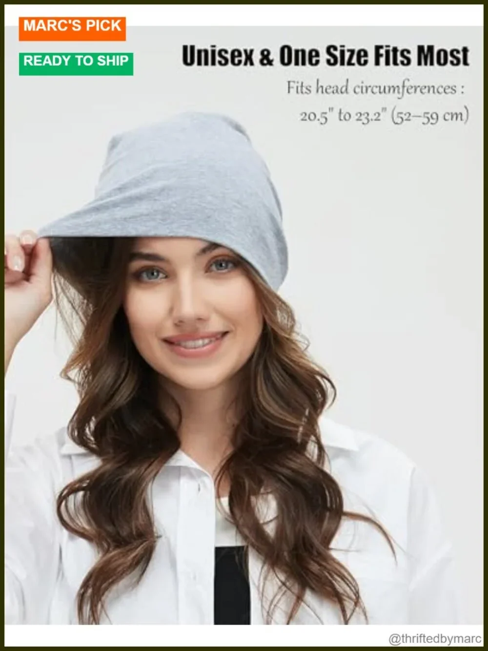 100% Cotton Beanie Slouchy Soft Skull Cap Lightweight Sleep Hat Unisex